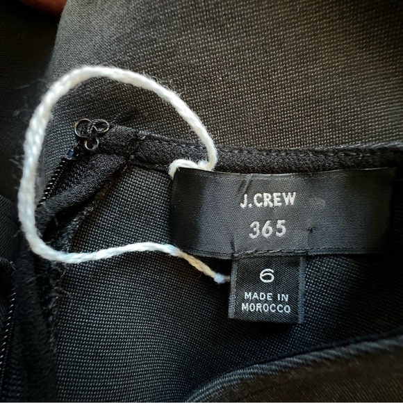 J CREW 365 | NWOT | BLACK PONTE KNIT RUCHED SLEEVELESS BODYCON DRESS | SIZE: 6 - Picture 10 of 10